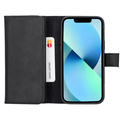iPhone 14 Plus Leather Wallet Case Detachable RFID – Santa Mizuri Leather