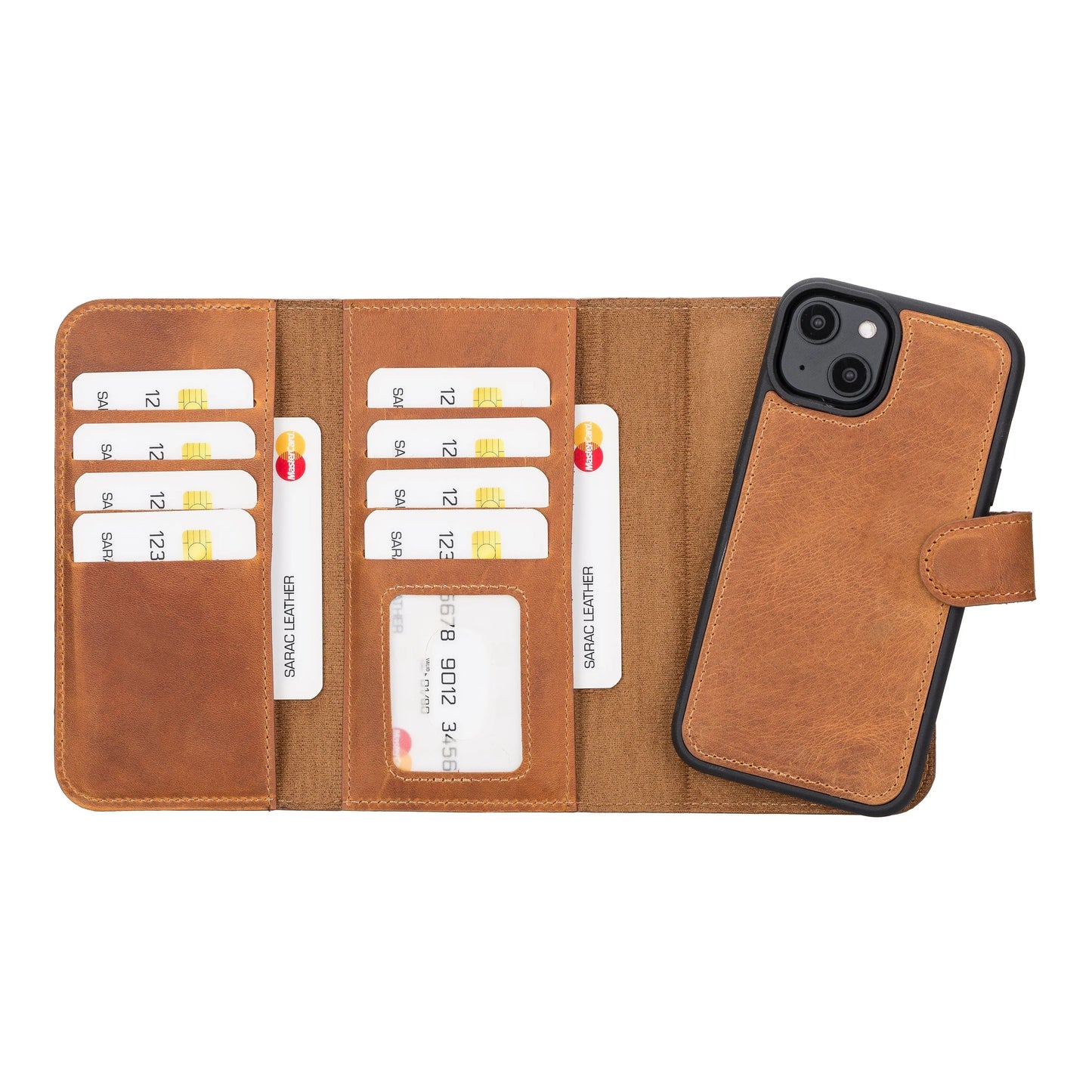 iPhone 14 Leather Wallet Case Detachable RFID – Santa Mizuri Leather