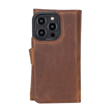 iPhone 14 Pro Leather Wallet Case Detachable RFID – Santa Mizuri Leather