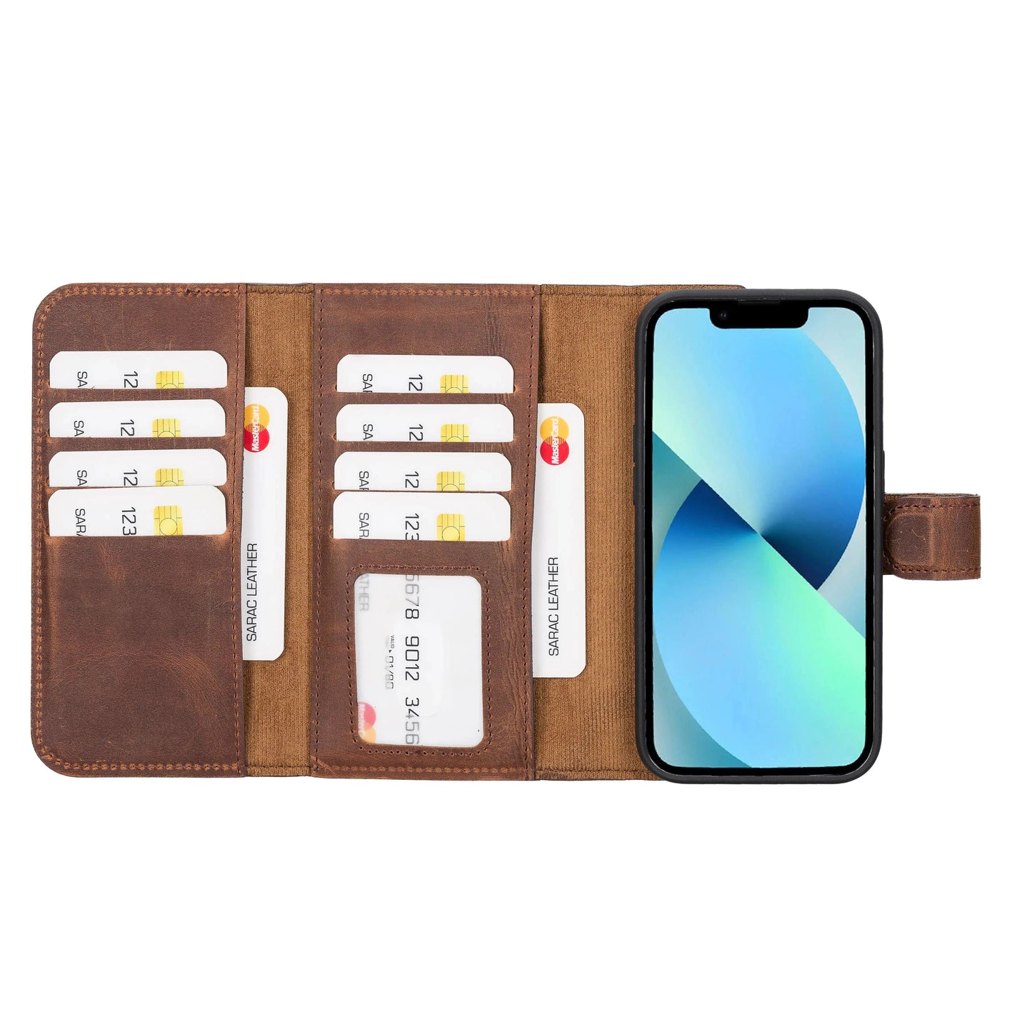 iPhone 14 Pro Leather Wallet Case Detachable RFID – Santa Mizuri Leather