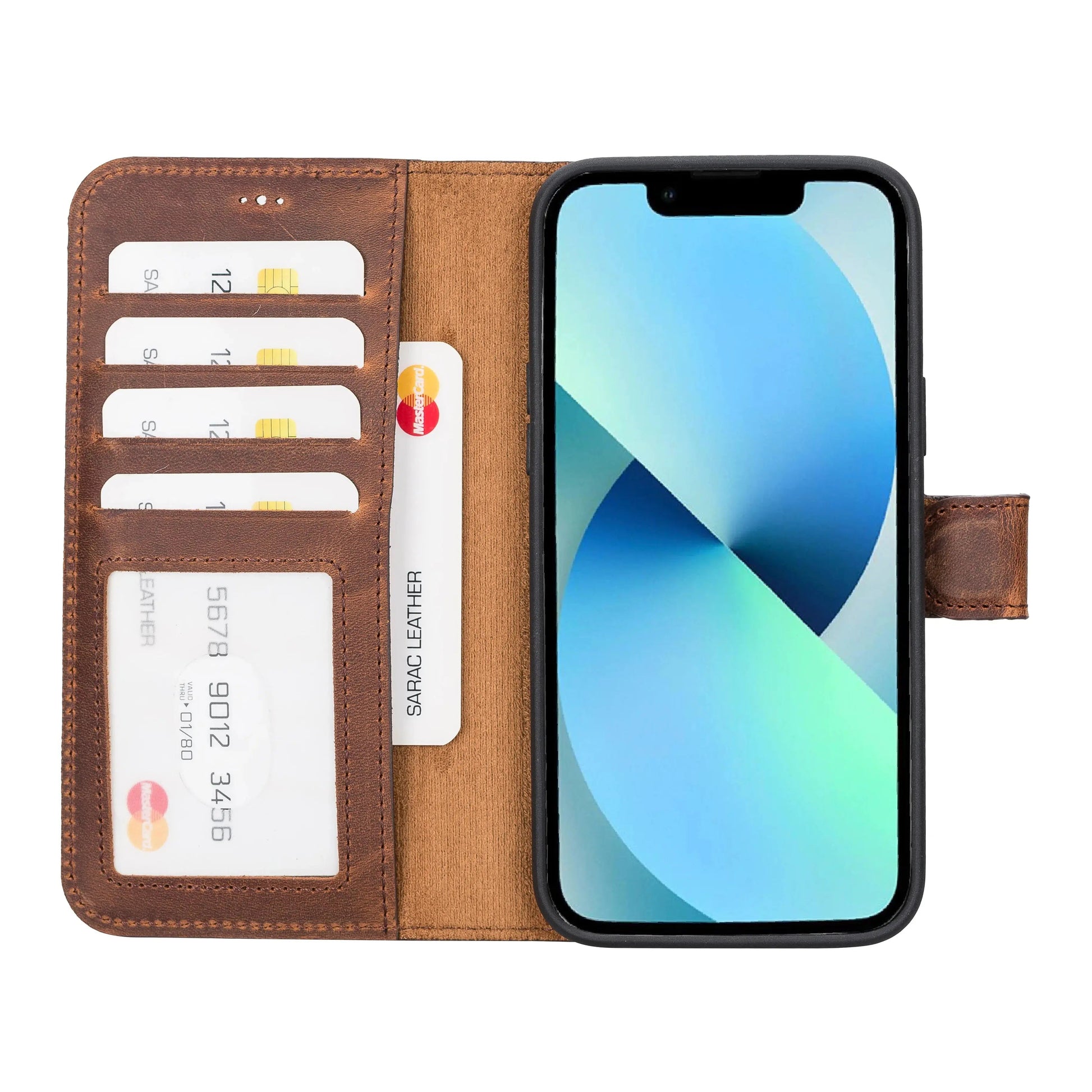 iPhone 14 Plus Leather Wallet Case Detachable RFID – Liluri Mizuri Leather