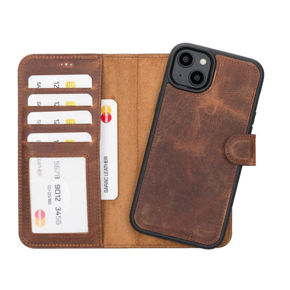 iPhone 14 Plus Leather Wallet Case Detachable RFID – Liluri Mizuri Leather