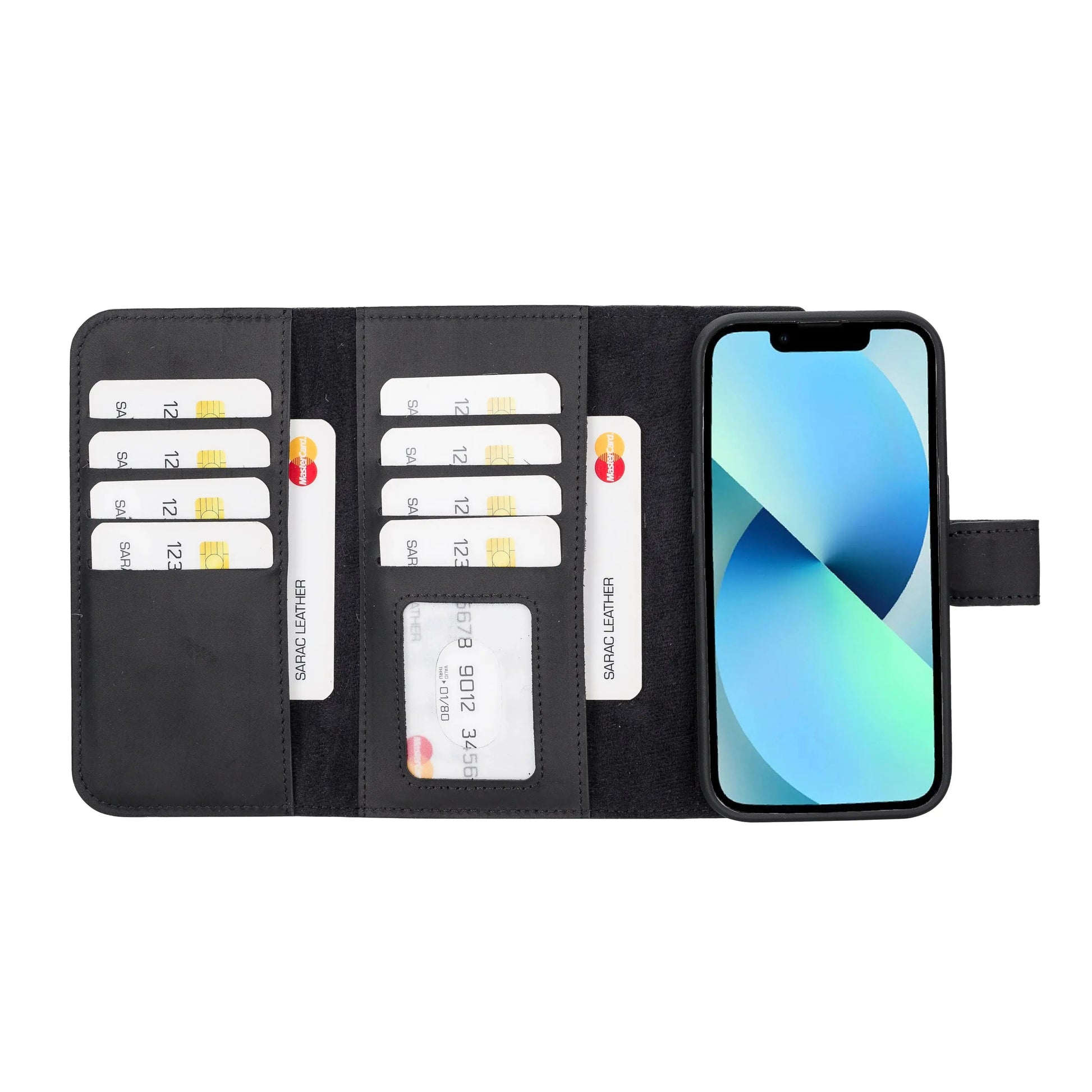 iPhone 14 Pro Leather Wallet Case Detachable RFID – Santa Mizuri Leather