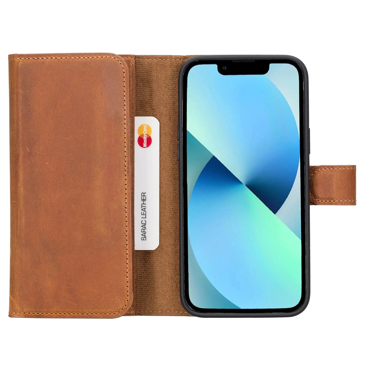 iPhone 14 Plus Leather Wallet Case Detachable RFID – Santa Mizuri Leather