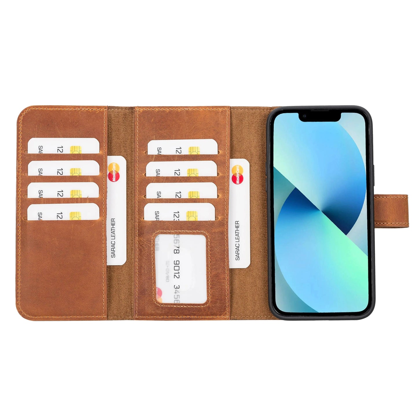 iPhone 14 Plus Leather Wallet Case Detachable RFID – Santa Mizuri Leather