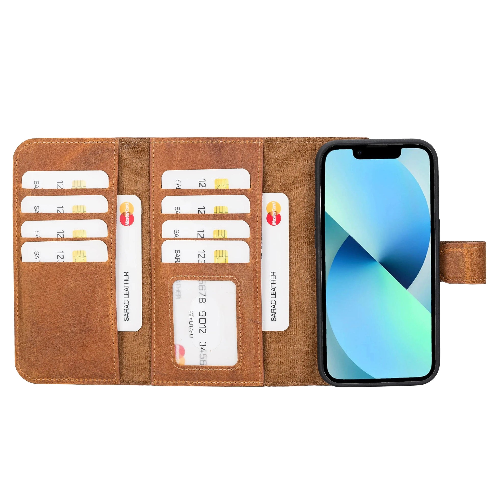 iPhone 14 Pro Leather Wallet Case Detachable RFID – Santa Mizuri Leather
