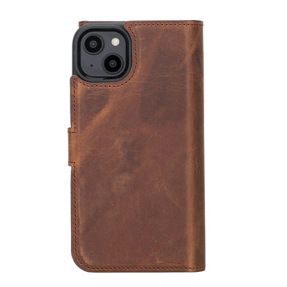 iPhone 14 Plus Leather Wallet Case Detachable RFID – Santa Mizuri Leather
