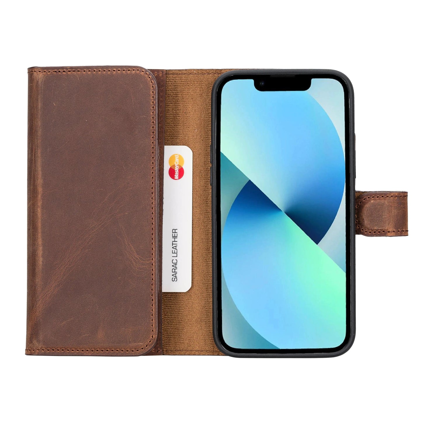 iPhone 14 Plus Leather Wallet Case Detachable RFID – Santa Mizuri Leather