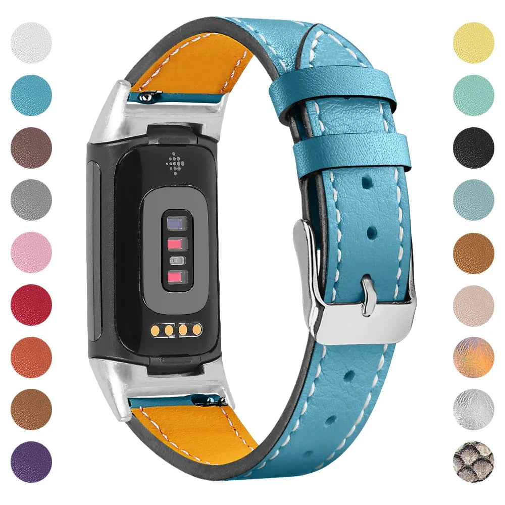 Fitbit Charge 5 6 Leather Strap - Stylish and Comfortable BandsCo Straps