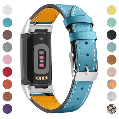 Fitbit Charge 5 6 Leather Strap - Stylish and Comfortable BandsCo Straps