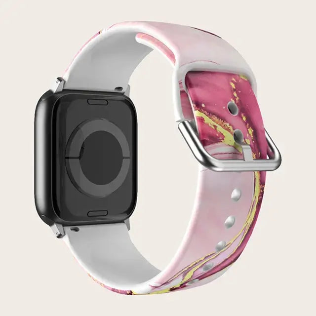 Patterned & Clear Apple Watch Band with Buckle BandsCo Straps