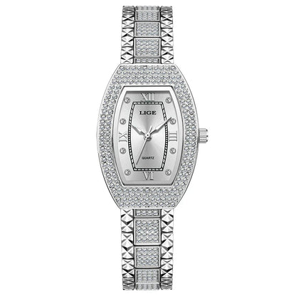 Women's Diamond Crystal Stainless Steel Dress Watch BandsCo Straps