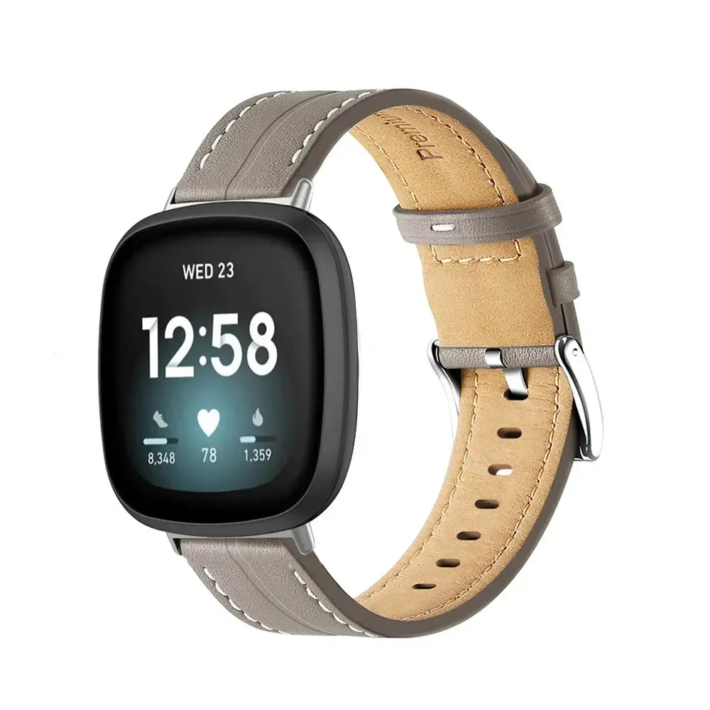Fitbit Versa & Sense Leather Band - Premium Comfort BandsCo Straps