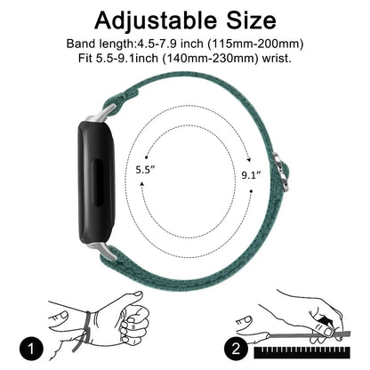 Fitbit Inspire 3, 2, 1, HR Nylon Band - Breathable Strap BandsCo Straps
