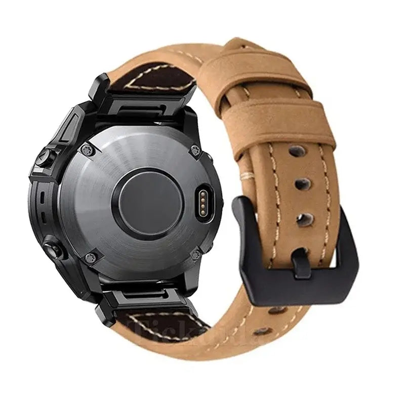 Garmin Leather Band - Soft, Comfortable, QuickFit Design BandsCo Straps