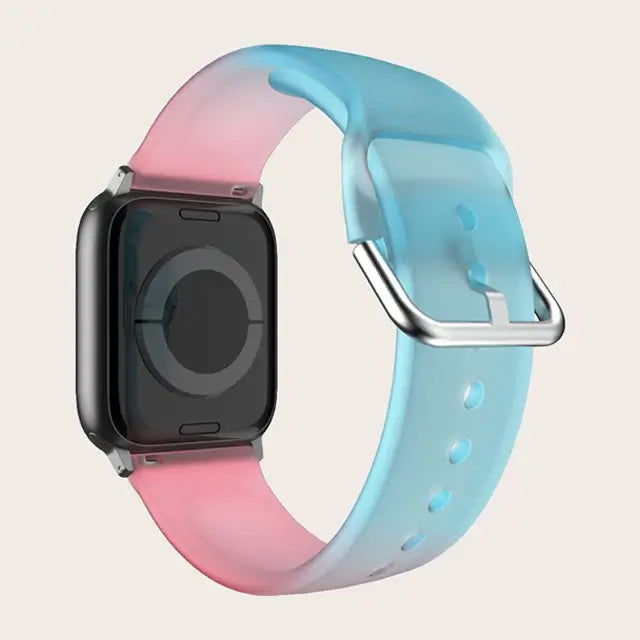 Patterned & Clear Apple Watch Band with Buckle BandsCo Straps