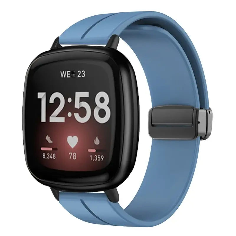 Fitbit Versa & Sense Silicone Strap With Magnetic Clasp BandsCo Straps
