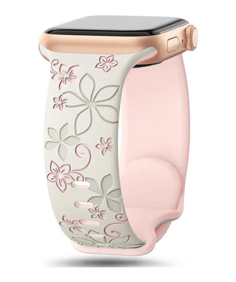 Apple Watch Silicone Band - Durable Floral Design Strap BandsCo Straps