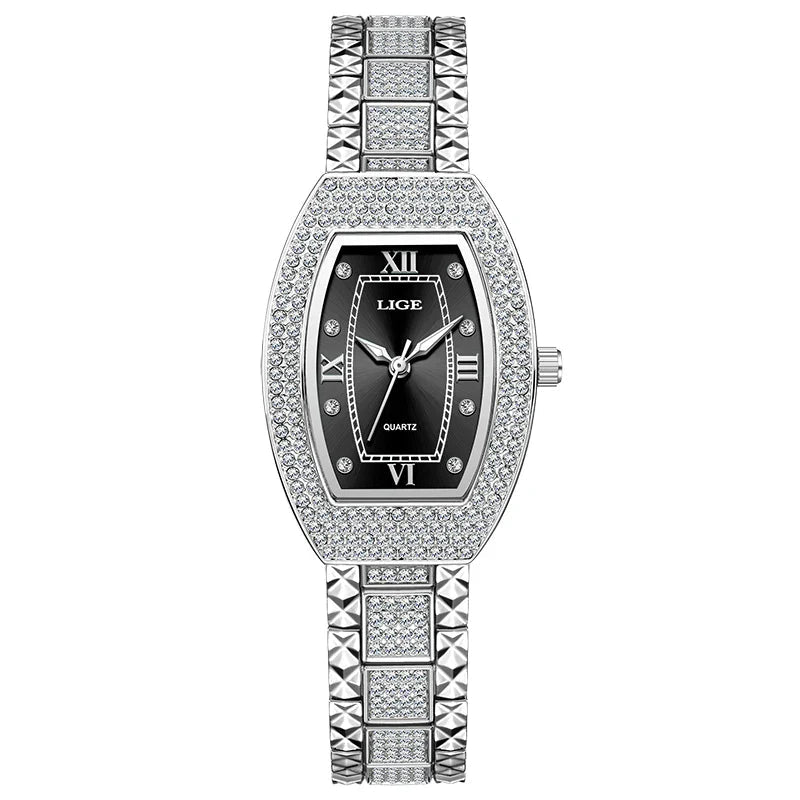Women's Diamond Crystal Stainless Steel Dress Watch BandsCo Straps
