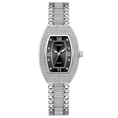 Women's Diamond Crystal Stainless Steel Dress Watch BandsCo Straps