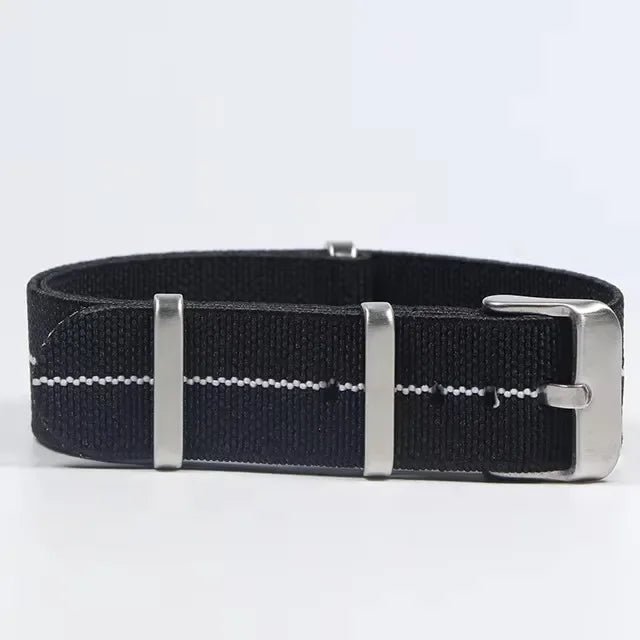 Polar Watch Band Nylon Elastic Strap Unisex Military Style Blue Red BandsCo Straps