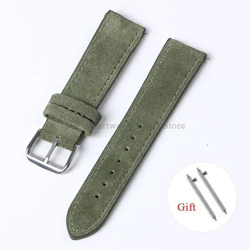 Amazfit Leather Watch Strap Vintage Suede Quick Release - Handmade Stitching BandsCo Straps