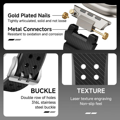 Apple Watch Silicone Sports Strap - Waterproof Rubber Band BandsCo Straps