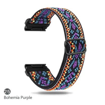 Garmin Elastic Nylon Band - Stylish, Comfortable - QuickFit BandsCo Straps