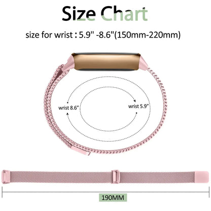 Fitbit Luxe Steel Magnetic Band - Elegant Mesh Design BandsCo Straps
