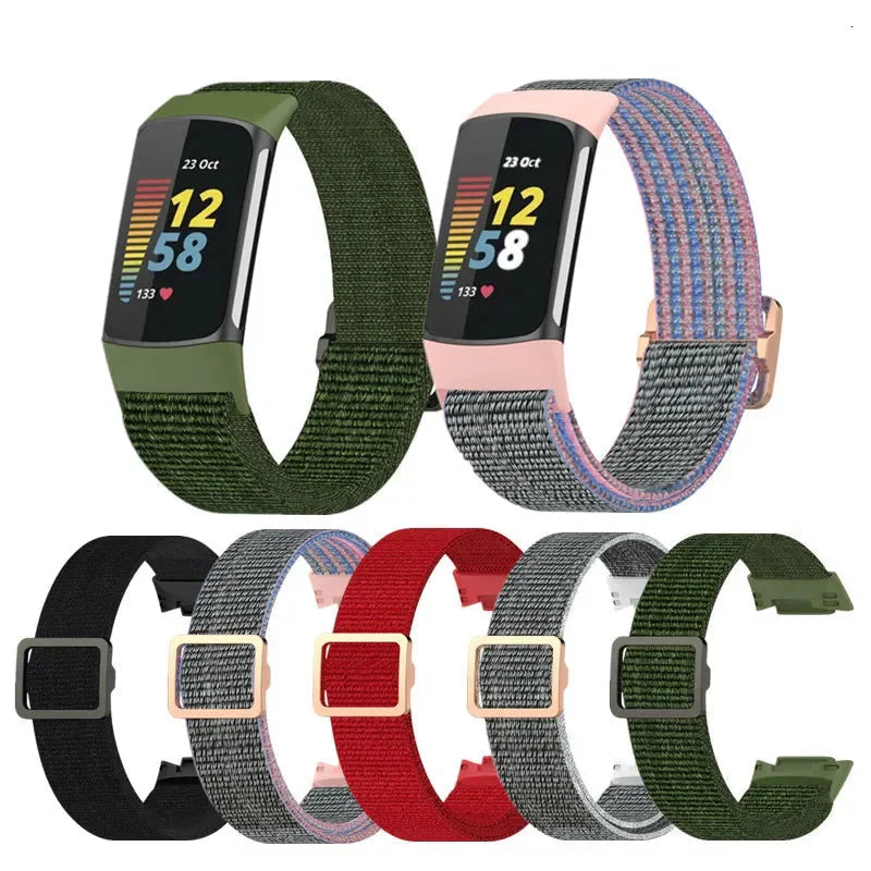Fitbit Charge 5 6 Elastic Nylon Loop Band - Soft Strap BandsCo Straps