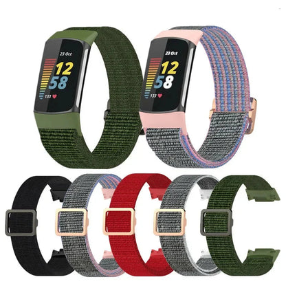 Fitbit Charge 5 6 Elastic Nylon Loop Band - Soft Strap BandsCo Straps