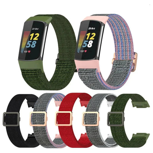 Fitbit Charge 5 6 Elastic Nylon Loop Band - Soft Strap BandsCo Straps