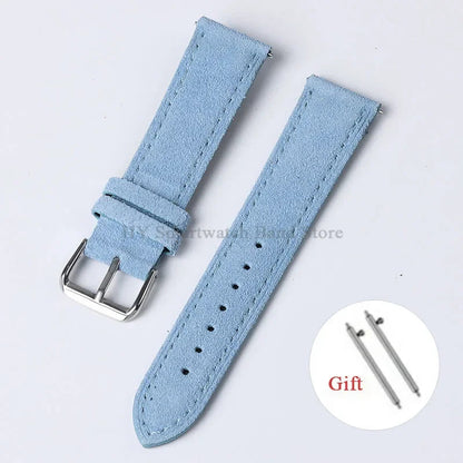 Amazfit Leather Watch Strap Vintage Suede Quick Release - Handmade Stitching BandsCo Straps