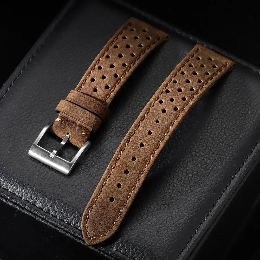 Amazfit Leather Band for Smartwatch - Vintage Calfskin Breathable Strap BandsCo Straps