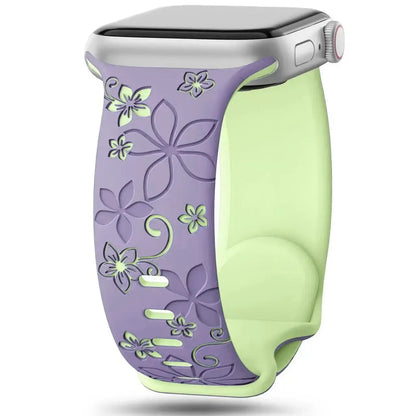 Apple Watch Silicone Band - Durable Floral Design Strap BandsCo Straps
