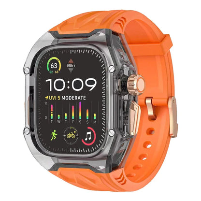 Transparent Armor Mod Kit for Apple Watch Ultra - Rugged Clear Case & TPU Sport Band Wristwatchstraps.co