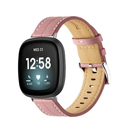Fitbit Versa & Sense Leather Band - Premium Comfort BandsCo Straps