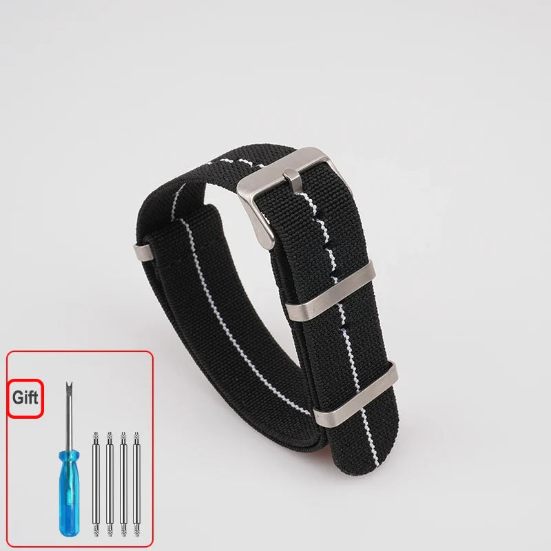 Polar Elastic Nylon Watch Band, NATO Strap for Polar Smartwatch, Waterproof BandsCo Straps