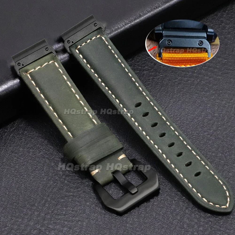 Garmin Vintage Leather Strap - Classic and Comfortable Band BandsCo Straps