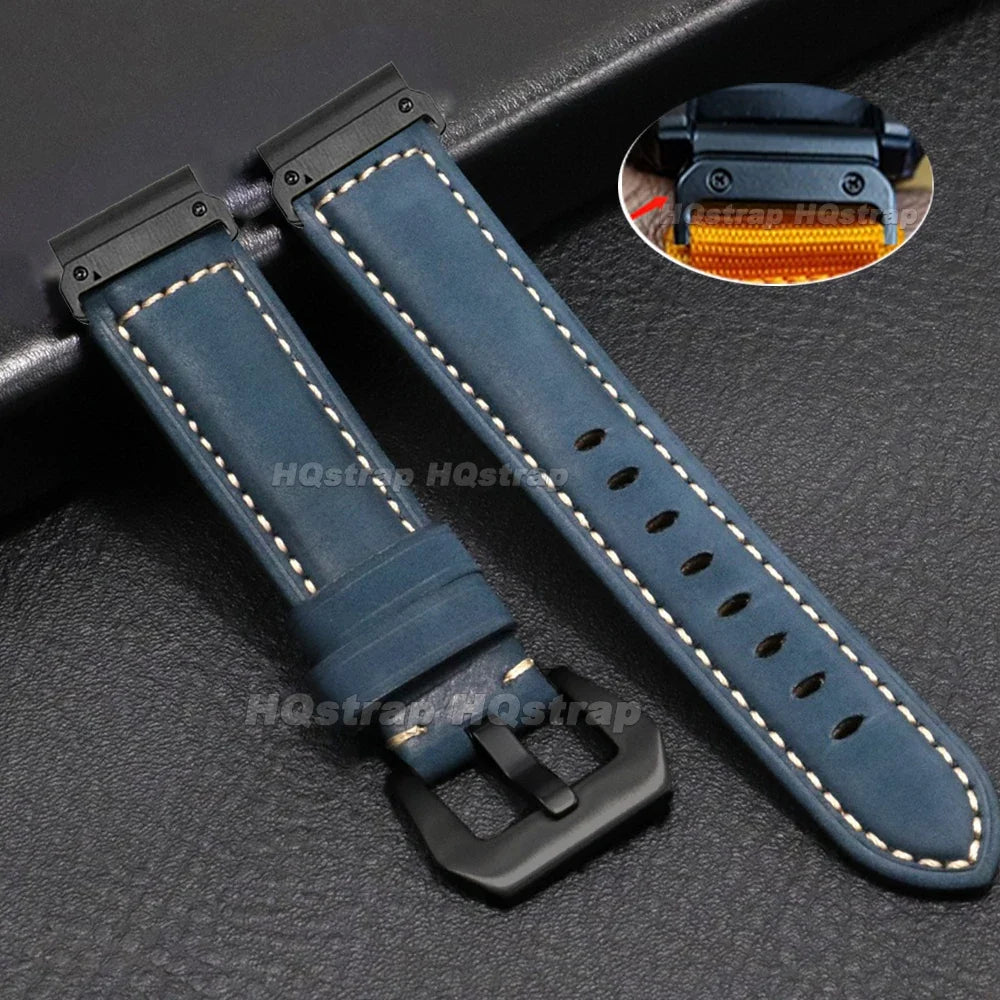 Garmin QuickFit Vintage Leather Band BandsCo Straps