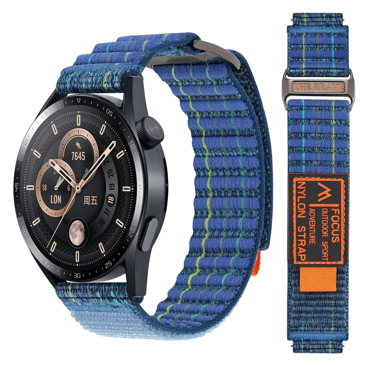 Amazfit Balance, GTR, GTS & Bip Striped Nylon Sport Loop Band BandsCo Straps