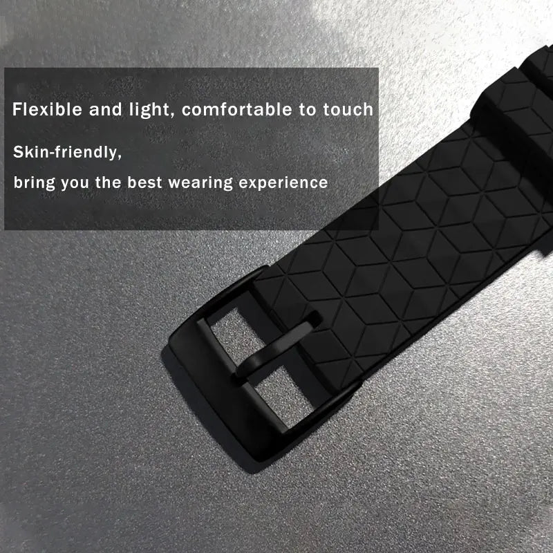 Polar Silicone Sport Watch Band Black Unisex Waterproof Rubber Strap BandsCo Straps