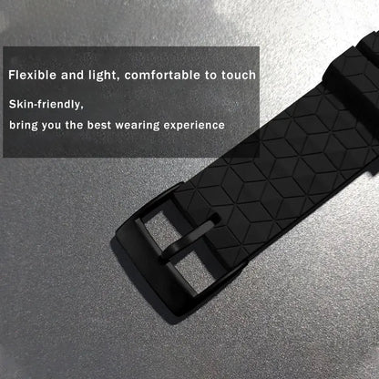Polar Silicone Sport Watch Band Black Unisex Waterproof Rubber Strap BandsCo Straps