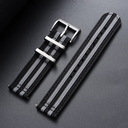 OnePlus Smartwatch Bands Ribbed Nylon Woven Canvas Fabric Quick Release Watch Straps BandsCo Straps