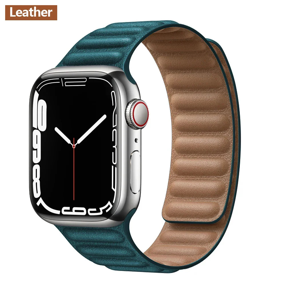 Apple Watch Leather Band - Premium Magnetic Loop Strap BandsCo Straps