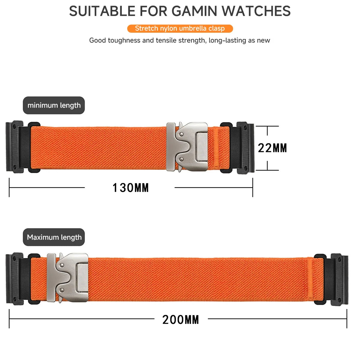 Garmin Nylon Military Strap - Soft Wear-Resistant Band BandsCo Straps