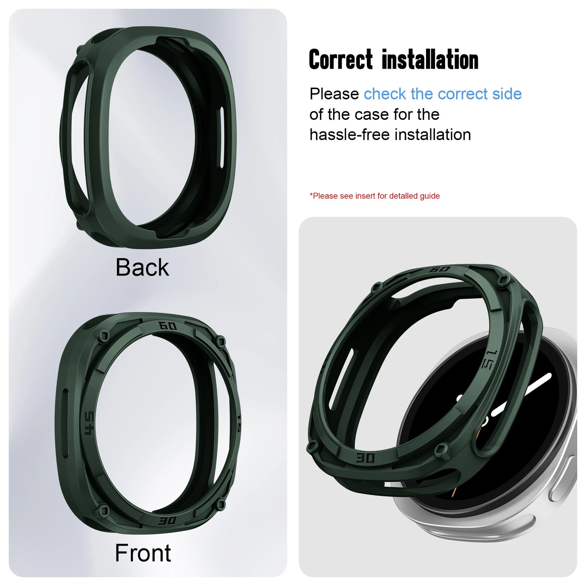 Galaxy Watch 8 Case 44mm/40mm – Protective PC Bumper Shell Wristwatchstraps.co