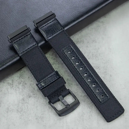 Fitbit Versa & Sense Nylon Leather Band - Versatile Style BandsCo Straps