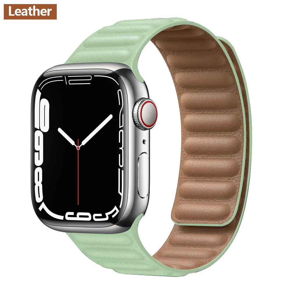 Apple Watch Leather Band - Premium Magnetic Loop Strap BandsCo Straps