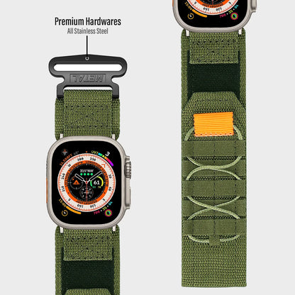 Military Tactical Rugged Nylon Velcro Strap for Apple Watch - Wristwatchstraps.co